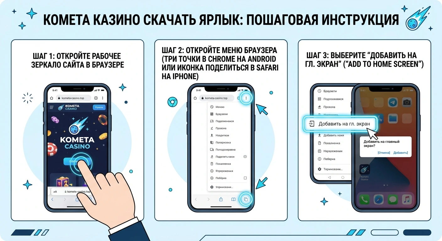 Kometa casino приложение